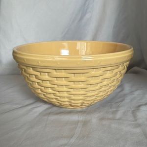 Longaberger 9 “ Butternut yellow woven traditions mixing bowl.